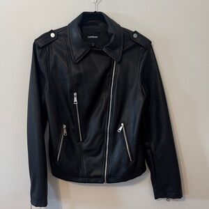 Express Women's Sleek Black Leather Jacket